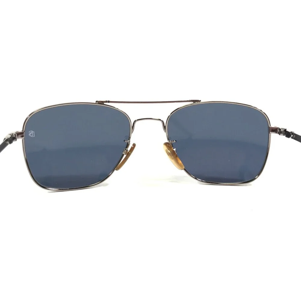 David Beckham Sunglasses DB 7019/S 6LBKU Silver Square Frames with Blue Lenses